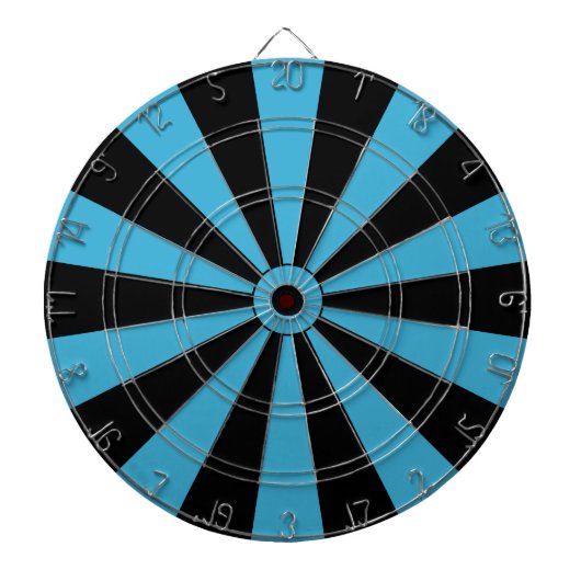 Zwarte en Turquoise Stripe Dart Board Dartbord (Voorkant)