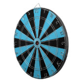 Zwarte en Turquoise Stripe Dart Board Dartbord (Voorkant Rechts)