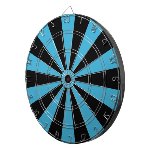 Zwarte en Turquoise Stripe Dart Board Dartbord (Voorkant Rechts)