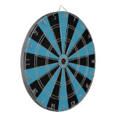 Zwarte en Turquoise Stripe Dart Board Dartbord (Voorkant Links)