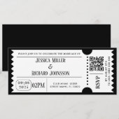 Zwarte en wacht feest ticket uitnodigingen (Voorkant / Achterkant)
