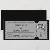 Zwarte en wacht feest ticket uitnodigingen (Voorkant / Achterkant)