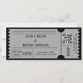 Zwarte en wacht feest ticket uitnodigingen