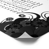 Zwarte en witte 10-weddenschappen Zittingskaarten Poster (Hoek)