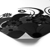 Zwarte en witte 13-weduwentabellen Zitplaatsen Poster (Hoek)