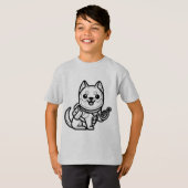 ZWARTE EN WITTE #18 - Adventure Dog T-shirt (Voorkant volledig)
