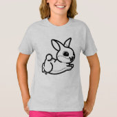 ZWARTE EN WITTE #39 - Bunny Jumping T-shirt (Voorkant)