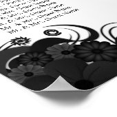 Zwarte en witte 9-weduwentabellen Zitplaatsen Poster (Hoek)