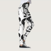 Zwarte en witte Abraham Lincoln Caricature Leggings (Rechts)