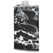 Zwarte en witte Abstracte kolf - "Mini Cray" Heupfles (Links)