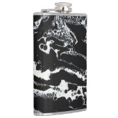 Zwarte en witte Abstracte kolf - "Mini Cray" Heupfles (Rechts)