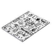 ZWARTE EN WITTE ABSTRACTE SCHIJVEN NOTITIEBOEK (Linkerzijde)