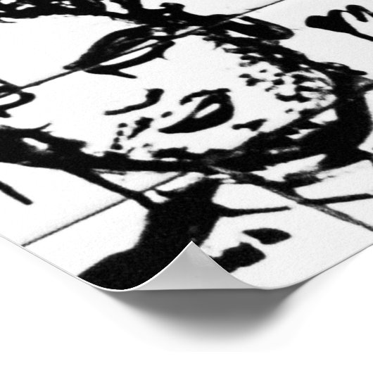 ZWARTE EN WITTE ABSTRACTE SCHIJVEN POSTER (Hoek)