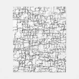 Zwarte en witte Abstracte valkreeften Fleece Deken