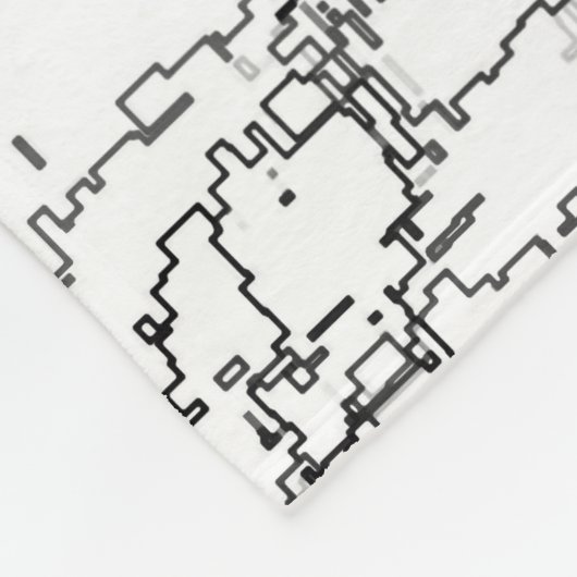 Zwarte en witte Abstracte valkreeften Fleece Deken (Hoek)