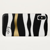 Zwarte en witte Abstracte Zebrastripes Case-Mate iPhone Case (Achterkant (horizontaal))