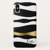 Zwarte en witte Abstracte Zebrastripes Case-Mate iPhone Case (Achterkant)