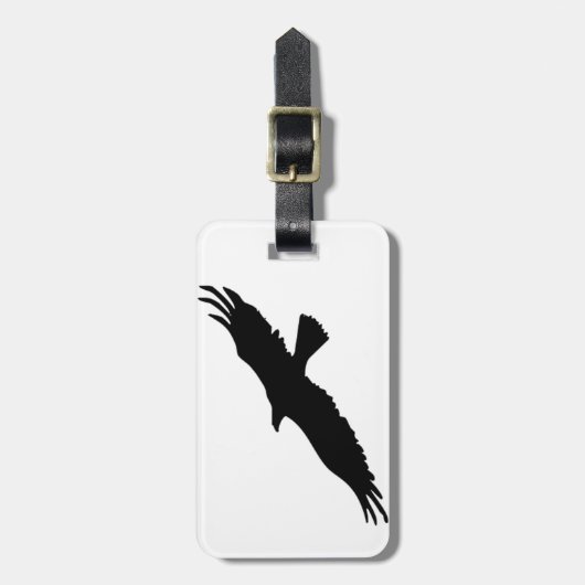 Zwarte en witte adelaar bagagelabel (Voorkant verticaal)