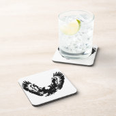 Zwarte en witte adelaar bier onderzetter (Rechterzijde)