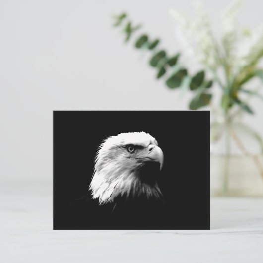 Zwarte en witte adelaar briefkaart (Staand voorkant)