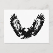 Zwarte en witte adelaar briefkaart (Voorkant)