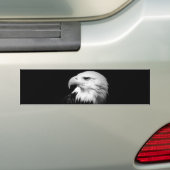 Zwarte en witte adelaar bumpersticker (Op auto)
