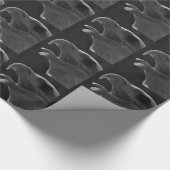 Zwarte en witte adelaar cadeaupapier (Hoek)