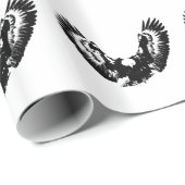 Zwarte en witte adelaar cadeaupapier (Rol Hoek)