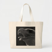 Zwarte en witte adelaar grote tote bag (Voorkant)