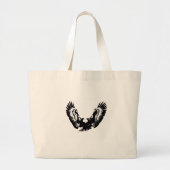 Zwarte en witte adelaar grote tote bag (Voorkant)