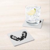 Zwarte en witte adelaar kartonnen onderzetters (Insitu)