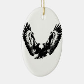 Zwarte en witte adelaar keramisch ornament (Rechts)