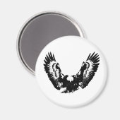 Zwarte en witte adelaar magneet (Voorkant / Achterkant)