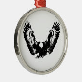 Zwarte en witte adelaar metalen ornament (Rechts)