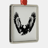 Zwarte en witte adelaar metalen ornament (Rechts)
