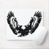 Zwarte en witte adelaar muismat (Met muis)
