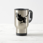 Zwarte en witte adelaar reisbeker (Voorkant rechts)