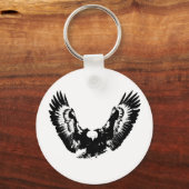 Zwarte en witte adelaar sleutelhanger (Voorkant)