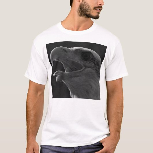 Zwarte en witte adelaar t-shirt (Voorkant)