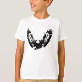 Zwarte en witte adelaar t-shirt (Voorkant)