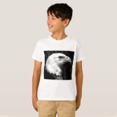 Zwarte en witte adelaar t-shirt (Voorkant volledig)