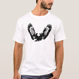 Zwarte en witte adelaar t-shirt