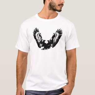 Zwarte en witte adelaar t-shirt