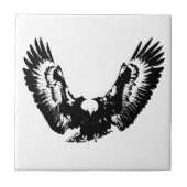 Zwarte en witte adelaar tegeltje (Voorkant)