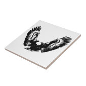 Zwarte en witte adelaar tegeltje (Zijkant)
