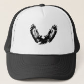 Zwarte en witte adelaar trucker pet (Voorkant)