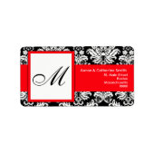  zwarte en witte Adresetiketten Etiket (Voorkant)