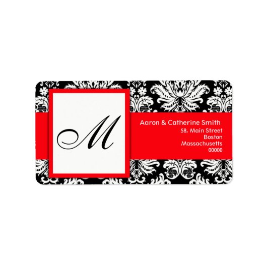  zwarte en witte Adresetiketten Etiket (Voorkant)