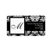  zwarte en witte Adresetiketten Etiket (Voorkant)