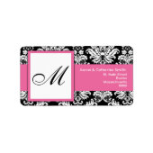  zwarte en witte Adresetiketten Etiket (Voorkant)